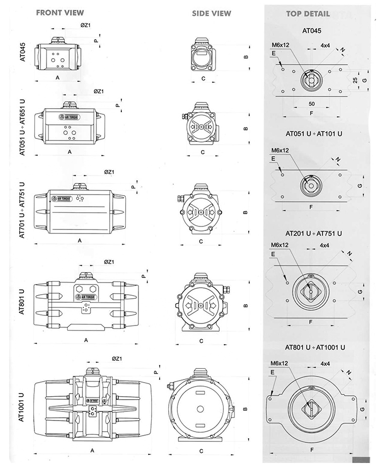 AIRTORQUE氣動執(zhí)行器結(jié)構(gòu)圖